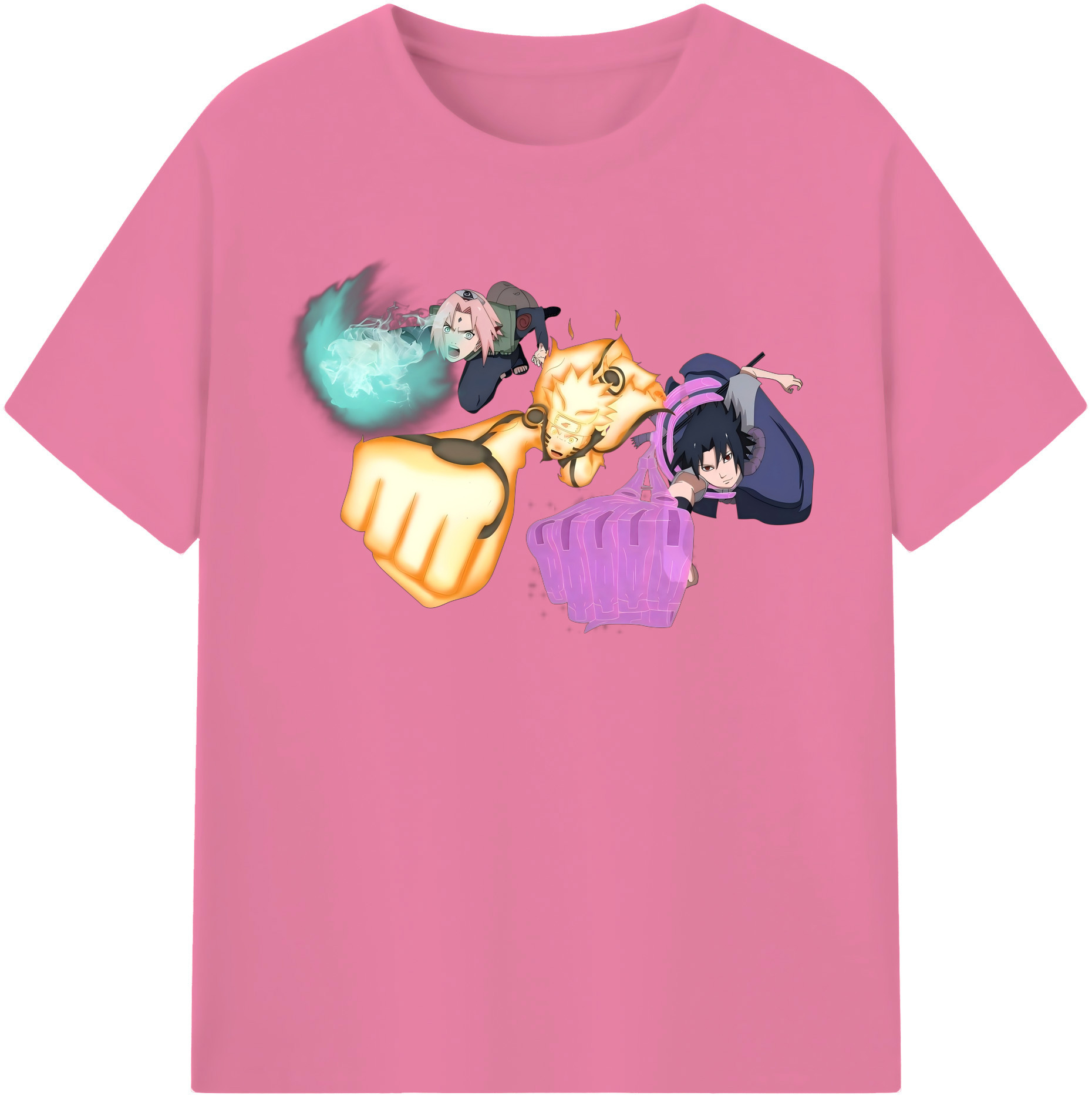 （画像用） NARUTO -ナルト- うずまき ナルト Uzumaki Naruto 綿100％半袖Tシャツ（フロントプリント）